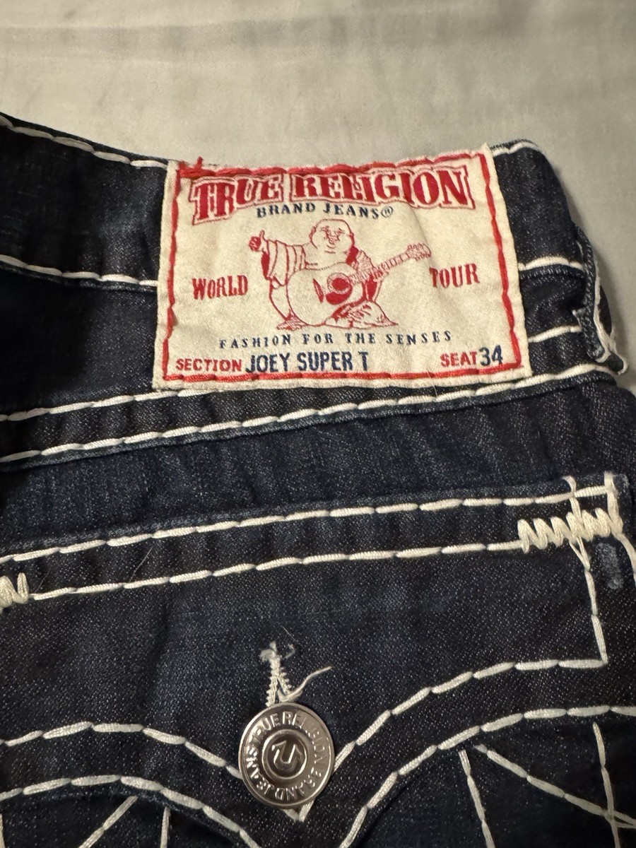 Men's Joey Super T, True Religion Jeans. Waist Size 34 With a 30