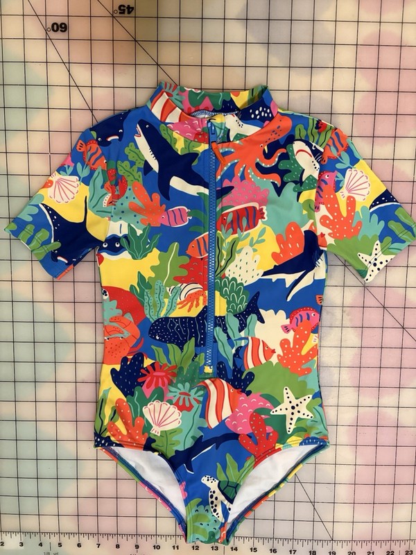Mini Boden Kids Rashgaurd Swimsuit One Piece