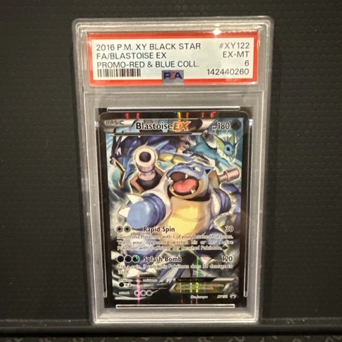2016 POKEMON XY BLACK STAR PROMO BLASTOISE EX #XY122 HOLO PSA 6 EX