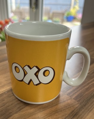 Vintage unbenutzter OXO Becher gelb England Retro 80er Keramik Huhn sehr guter Zustand