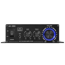 1 PC Protable 2.0 Channel AK280 Mini HIFI Stereo Audio Power Digital Amplifier