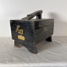 Griffin Shine master Wood Vintage Shoe Polish Box 8x11x10.5  With Contents