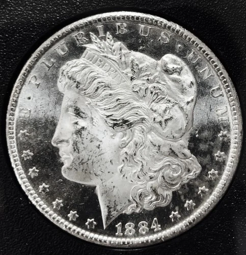 1884 CC MORGAN DOLLAR! GSA! DEEP MIRROR PROOF LIKE! UNREAL FIND! NR #S1070