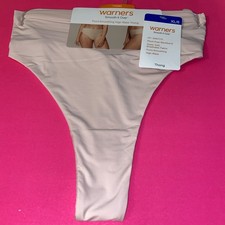 WARNERS PALE PINK THONG PANTIES / Extra Large / 8