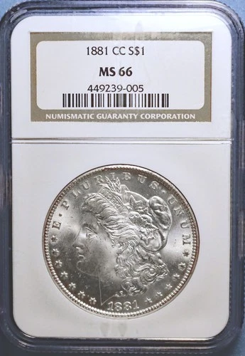 1881-CC Morgan Silver Dollar NGC MS66/Carson City Mint/Deep Luster/Beautiful!