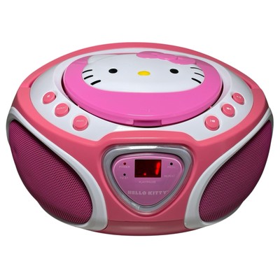 Y2K Hello Kitty 2017 Pink CD Player Boombox Radio AM/FM Model