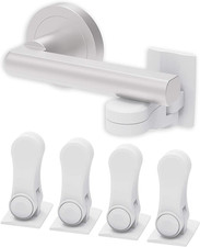 Inaya Child Proof Door Lever Lock 4-Pack - Door Handle Lock - 3M Adhesive - Mi