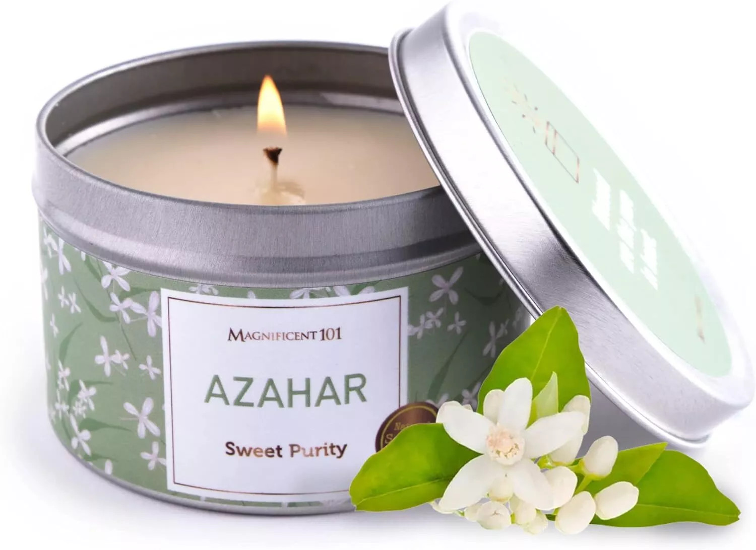 Великолепная ароматерапевтическая свеча чистоты цветов сладкого апельсина Azahar 101 г, 6 унций
