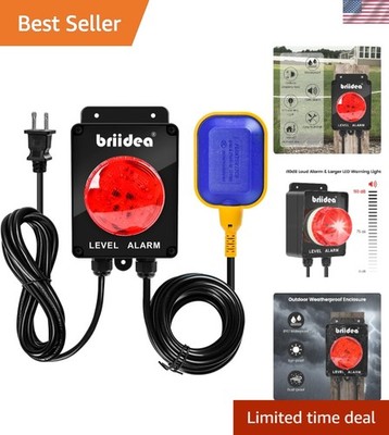 Pump Alarm Indoor Outdoor High Water 10ft Float Switch Sump Led Briidea Septic