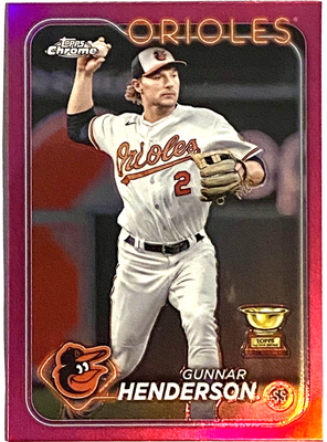 Gunnar Henderson 2024 Topps Chrome Baseball #36 Gold Cup Pink 