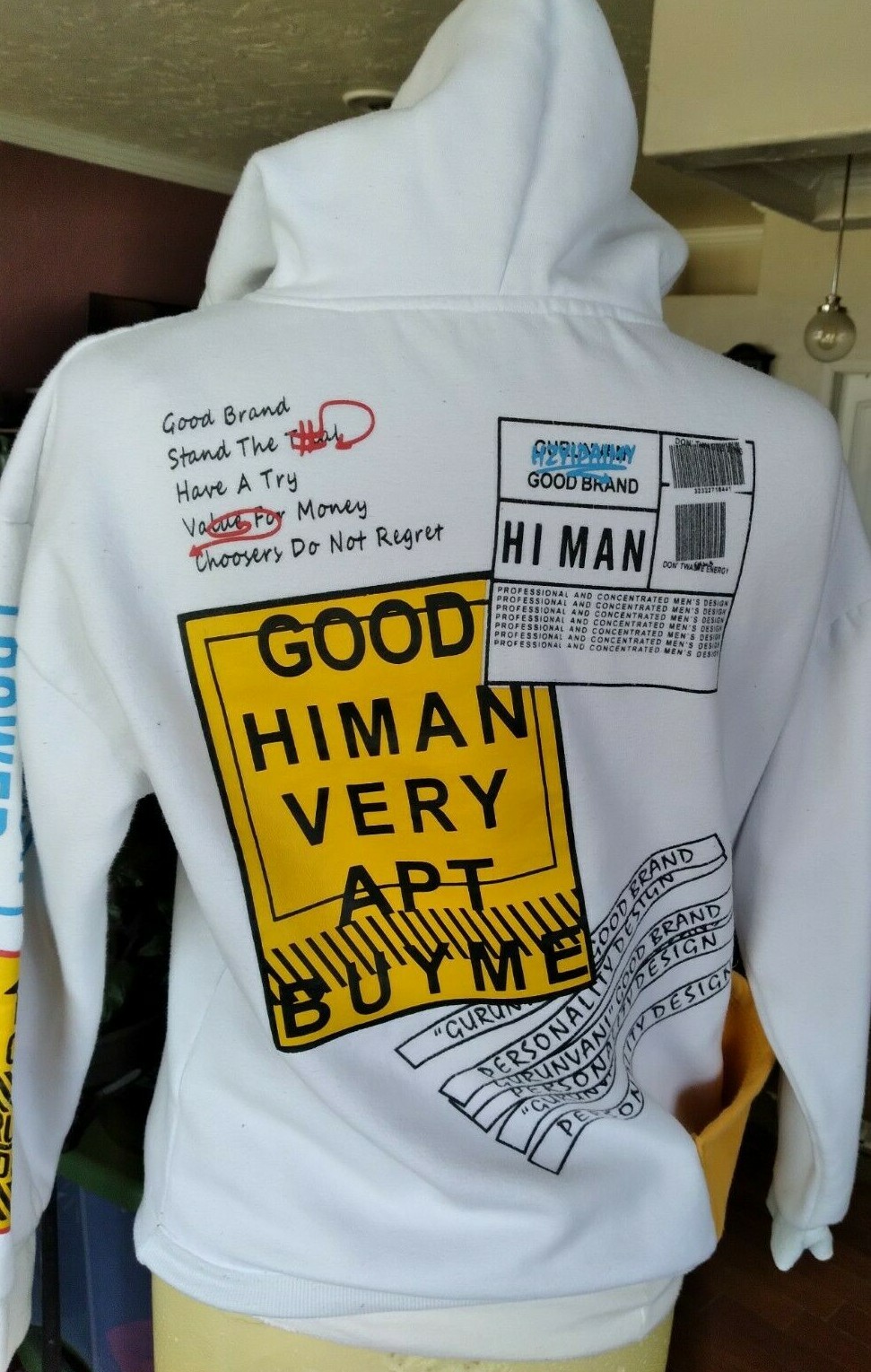 Unique Gurunvani Hoodie Patchwork Sweatshirt Colo… - image 4