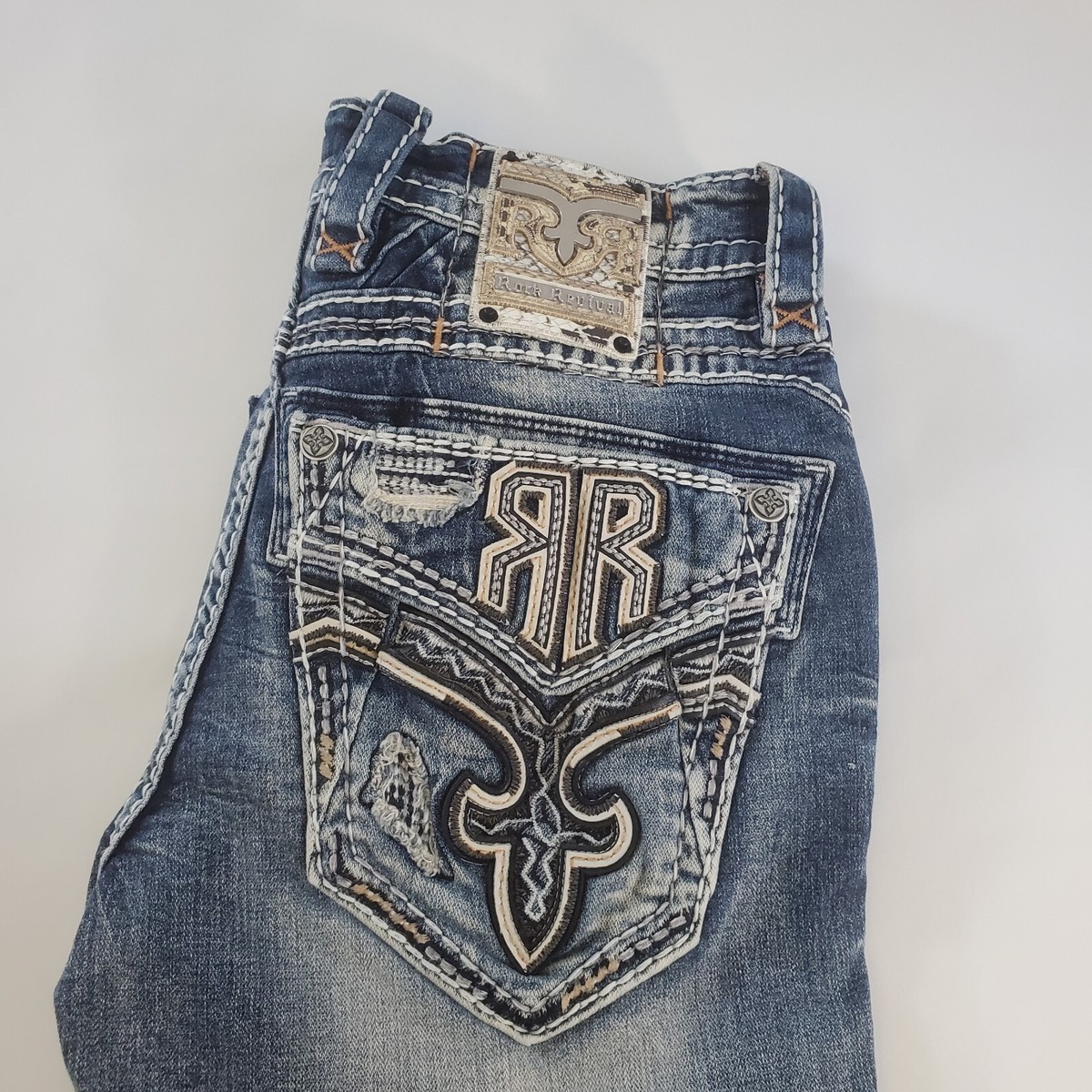 Rock Revival Haven A201 Alt Straight Stretch Premium Blue Jeans