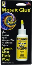 Beacon Mosaic Glue for Ceramic, Glass, Plastic, and Wood, 2-Ounce, 1-Pack