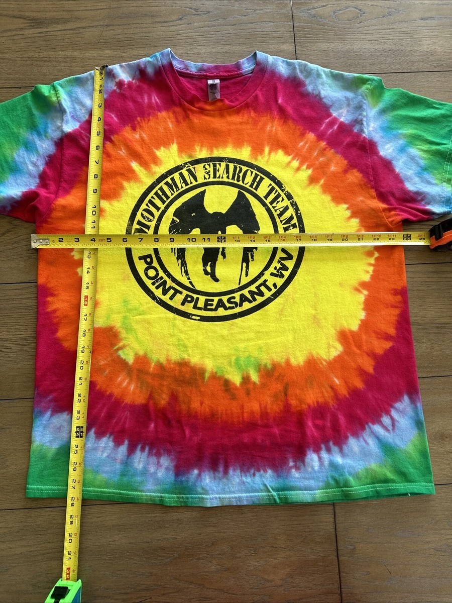 S Mothman Search Team Tie Dye T-Shirt XL Unisex Point Pleasant WV