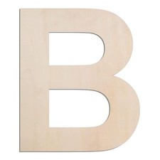 12" Large Wooden Letter B 1/4" Thick Craft Wood for Wall or Party Decor