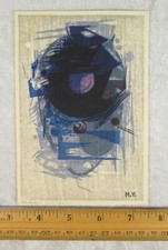 Hodaka Yoshida 1961 Woodblock Print Pencil Signed 4-1/4x6-1/4in Japanese Mid Mod