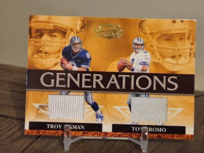 2007 Donruss Threads Generations Troy Aikman Tony Romo Dallas Cowboys /250
