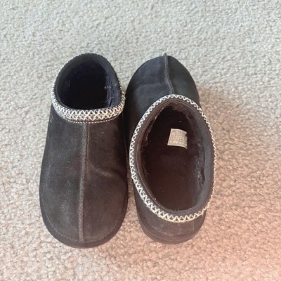 UGG TASMAN II CHESTNUT SUEDE/ WOOL COMFORT SLIPPERS, YOUTH US 2/ EUR 33.5 ~NEW