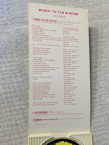 Promo BILLY IDOL Shock To The System JAPAN 3-track 3" CD SINGLE TODP-2412 1993 - Foto 4 di 7