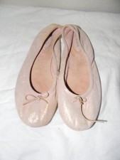 Bloch Vero Couio Girls Pink Gold Ballet Flats Comfort Shoes Sz 33 / US 1.5/2 US