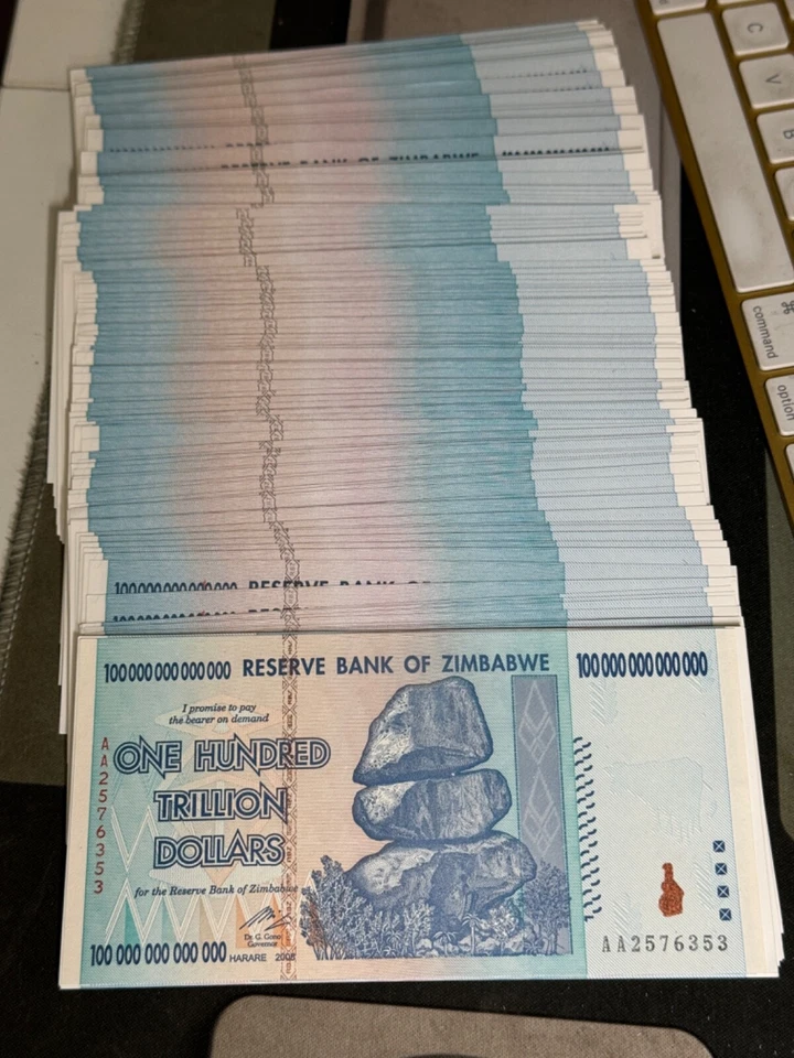 Moeda autêntica de 100 trilhões de dólares do Zimbábue - PRÉ-ENCOMENDA Envio em 10/11/25 - Imagem 4 de 4