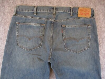 Levis 559 Jeans Mens 38x32 Blue Denim Relaxed Straight Leg Dark Wash Retro