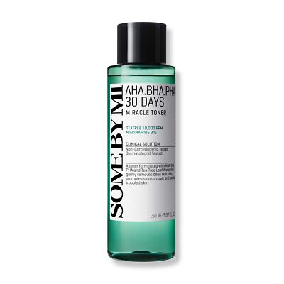 Some By Mi Miracle Toner Aha Bha Pha Tea Tree Extract 5 Fl Oz Korean Skincare
