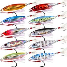 10PCS Metal Jig Fishing Lure Weights 10-50g Trolling Hard Bait Bass Fishing Bait
