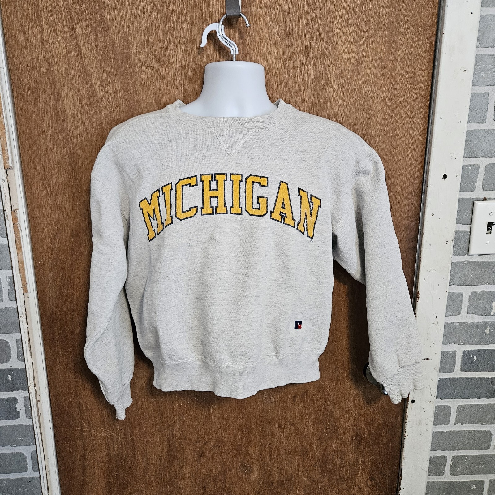 Vintage Russell Athletic High Cotton Crewneck Sweater University Of Michigan
