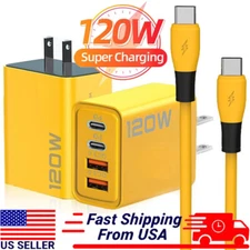 120W Type C USB Phone Charger For Samsung A54 A16 A23 A72 A32 5G A13 A14 A52 A03