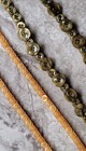 VTG LONG BEADED STATEMENT NECKLACE LOT LUCITE MOONGLOW & MARBLED BUTTON BEADS 2p — photo 5