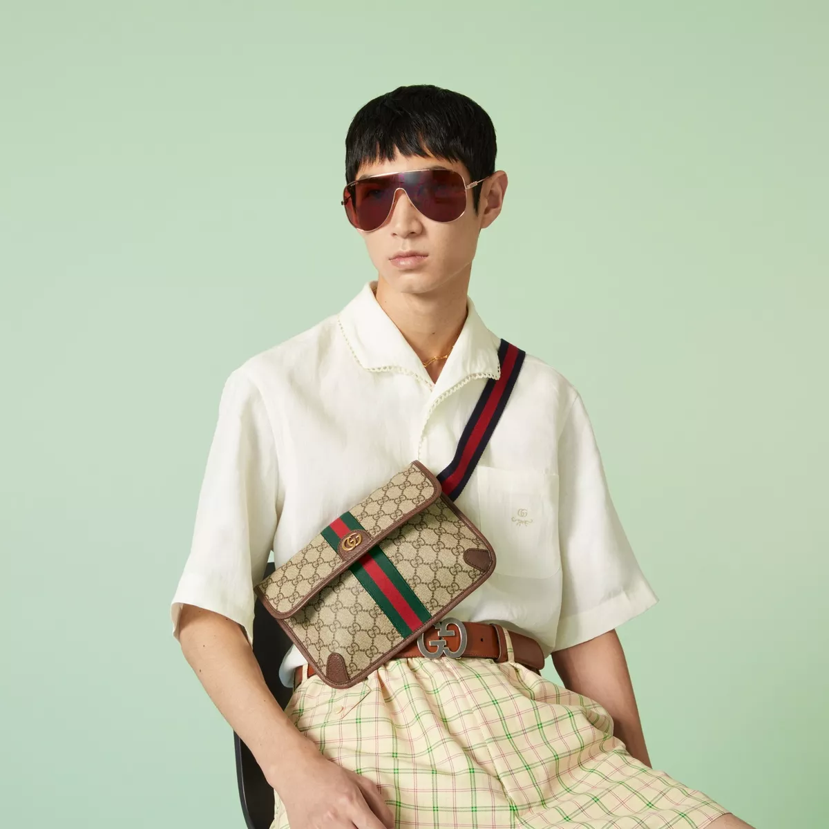 NEW GUCCI 752597 OPHIDIA GG SUPREME CANVAS FANNY PACK BELT BAG UNISEX