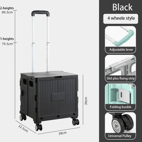 Trolley Pull Rod Rear Shopping CartOutdoor Folding Portable Shopping Carts Hand