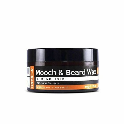 Ustraa Mooch & Beard Wax Strong Hold with kaolin & almond oil 50gm Free