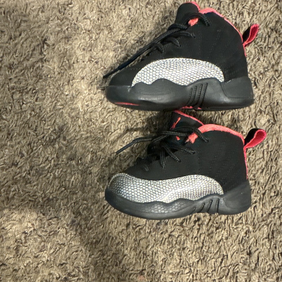 Nike Air Jordan 12 Retro TD 850000008 Black/Siren Red Toddler Baby