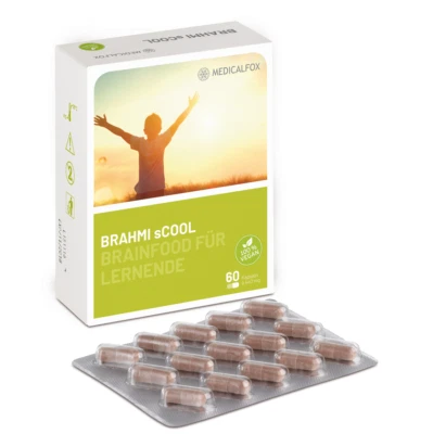 BRAHMI sCOOL Kapseln von MEDICALFOX – Lernpower für Schule & Studium m Vitamin B