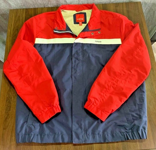 XL Izod Golf Jacket Windbreaker (Red 