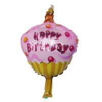 Folienballon Luftballon Geburtstag Happy Birthday Party Deko Rosa
