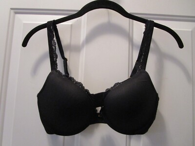 SOMA EMBRACEABLE PUSH-UP ENCHANTING LACE FRONT-CLOSE BRA IN HUSH SIZE 34D  NEW