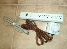 6 Outlet Surge Protector, 15 ft. Extension Cord and Outlet Timer