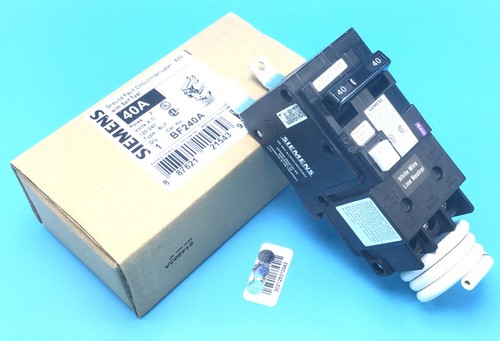 New Circuit Breaker Siemens BF240 40 Amp 2 Pole 10kA Bolt On GFCI ...