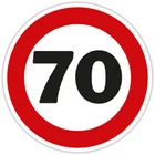 Metal sign 70th birthday round road sign road sign fun sign sr10