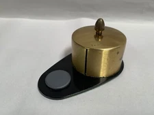 Vtg Brass Desktop Postage Stamp Roll Dispenser Pat Products K & McD. USA (A4)