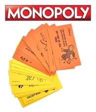 Monopoly Chance and Community Chest Cards - Complete Sets