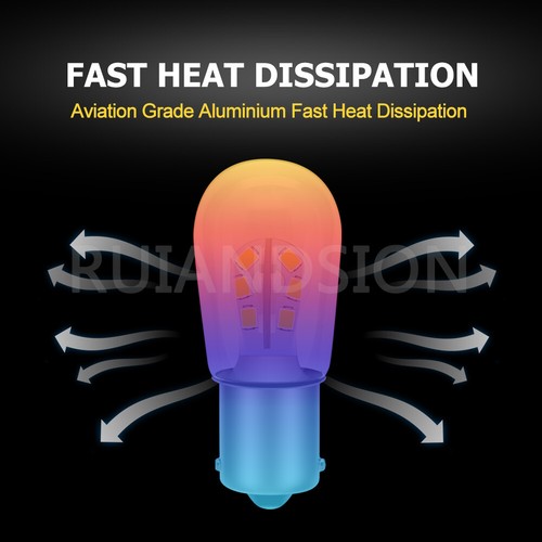 6V BA15S 1156 LED Bulb White Warm White for Car Tail Lights Signal Lights 1200LM - Picture 5 of 9