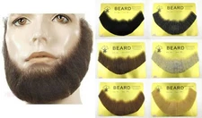 ADULT LARGE FULL FACE CHARACTER LINCOLN COSTUME BEARD TOUPEE TAPE HUMAN HAIR 