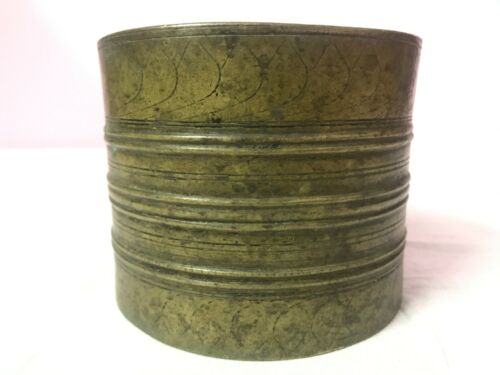 Old Vintage Antique Handmade Bronze Grains Measuring Scoop Cup Vase Bowl Jar C21