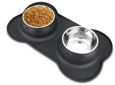 Leak proof and non slip feeding bowl for dog bowl Dog bowl mat for cats and dogs