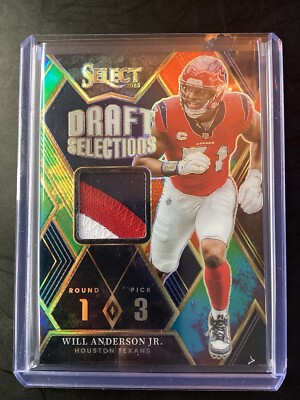 2023 Panini Select Draft Selections Will Anderson Jr. Tie-Dye (R) /25