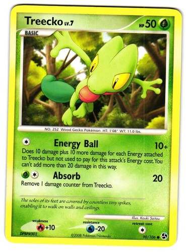 Treecko 90/106 LP - Great Encounters Pokemon Card - Kouki Saitou